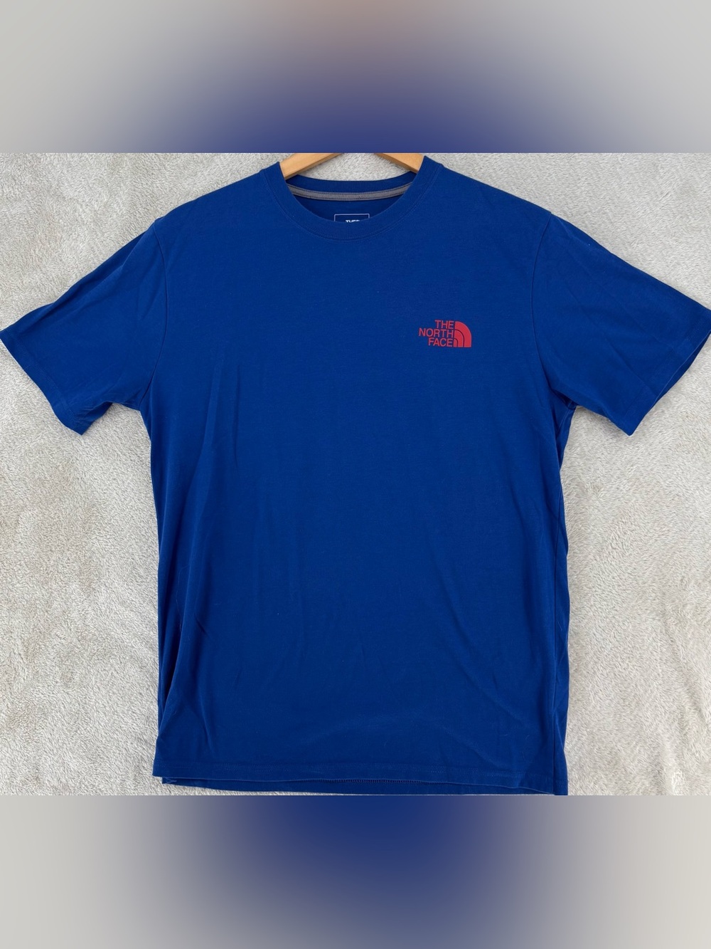 The North Face Graphic Logo T-Shirt Men's Medium Blue Standard Fit Outdoor Tee